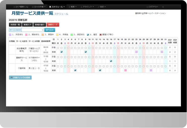 03.特徴機能月間サービス提供一覧